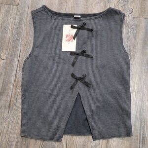 Bow Crop Vest Top
